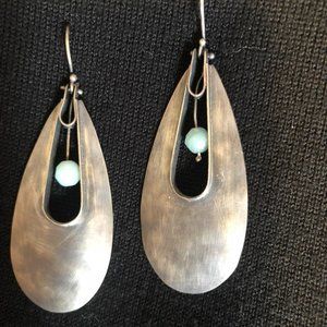 Large Boutique silver drop earrings
